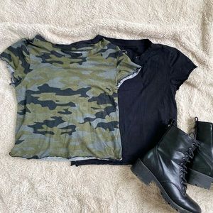 Women’s Cami and black crop top set